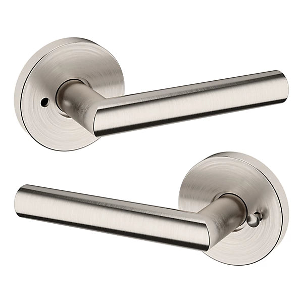 Baldwin Estate 5173 Privacy Lever with 5046 Rose in Lifetime Satin Nickel finish