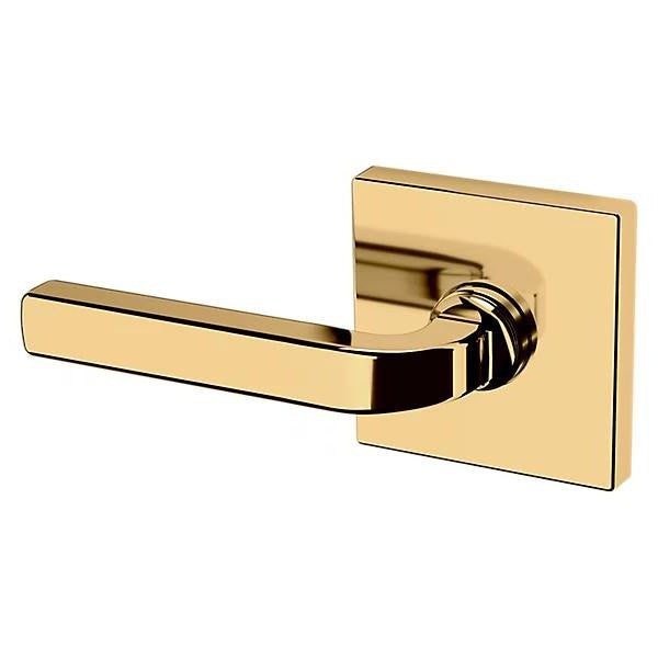 Baldwin Estate 5190 Left Handed Half Dummy Lever with R017 Rose in Lifetime Polished Brass finish