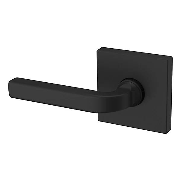 Baldwin Estate 5190 Left Handed Half Dummy Lever with R017 Rose in Satin Black finish