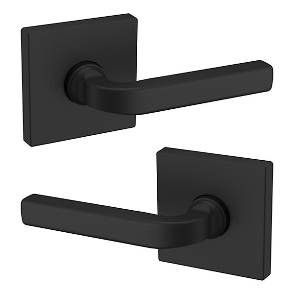 Baldwin Estate 5190 Passage Lever with R017 Rose in Satin Black finish