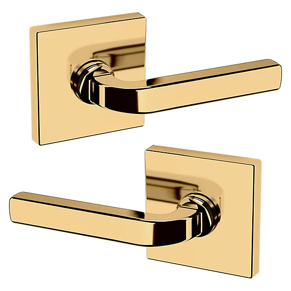 Baldwin Estate 5190 Passage Lever with R017 Rose in Unlacquered Brass finish