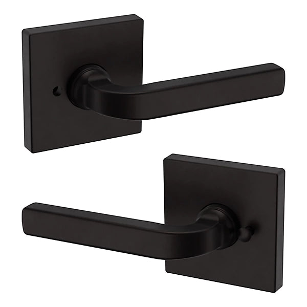 Baldwin Estate 5190 Privacy Lever with R017 Rose in Oil Rubbed Bronze finish