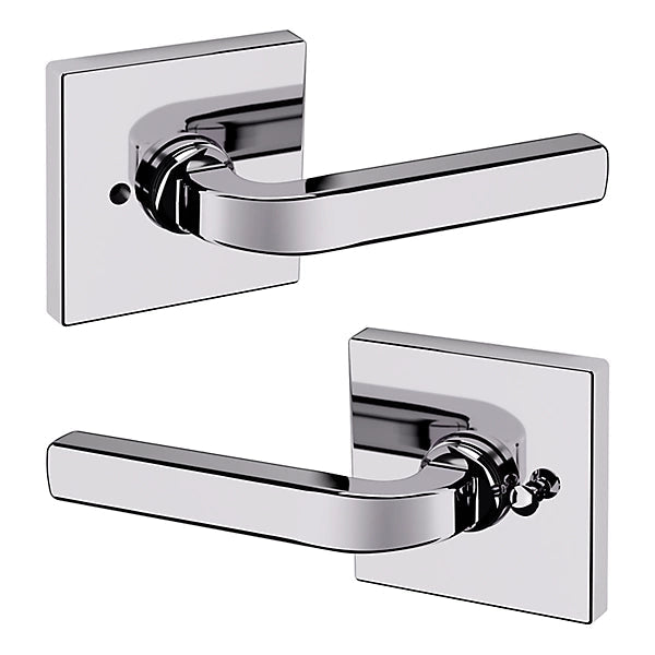 Baldwin Estate 5190 Privacy Lever with R017 Rose in Polished Chrome finish