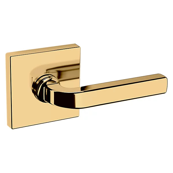 Baldwin Estate 5190 Right Handed Half Dummy Lever with R017 Rose in Lifetime Polished Brass finish