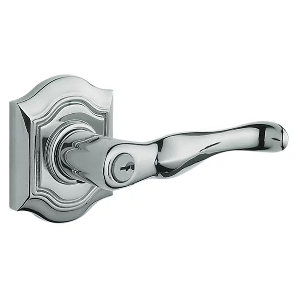 Baldwin Estate 5237 Keyed Bethpage Right Handed Lever with Bethpage Rose in Polished Chrome finish