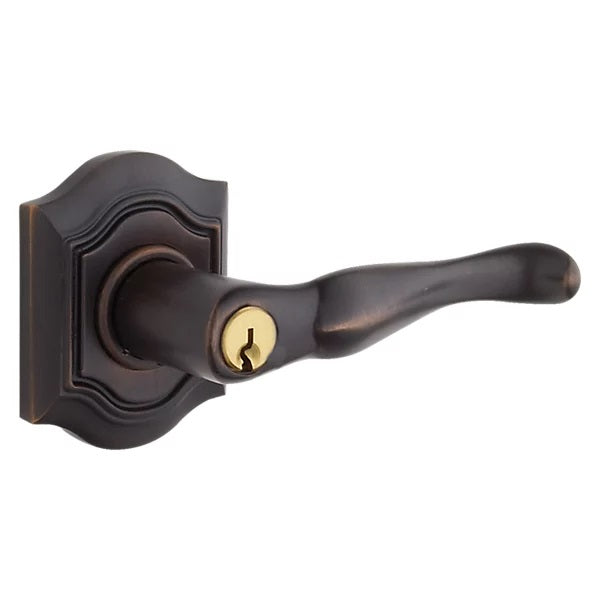 Baldwin Estate 5237 Keyed Bethpage Right Handed Lever with Bethpage Rose in Venetian Bronze finish