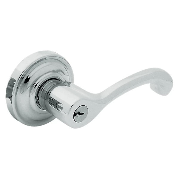 Baldwin Estate 5245 Keyed Classic Right Handed Lever with Classic Rose in Polished Chrome finish