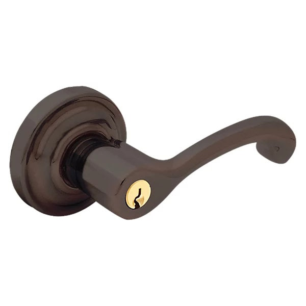 Baldwin Estate 5245 Keyed Classic Right Handed Lever with Classic Rose in Venetian Bronze finish