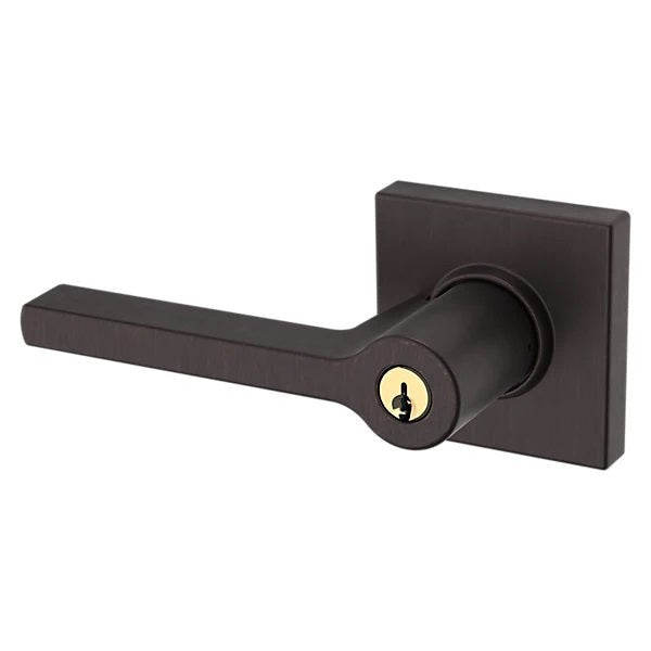 Baldwin Estate 5285 Keyed Square Left Handed Lever with Square Rose in Venetian Bronze finish