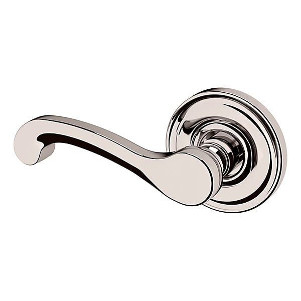 Baldwin Estate 5445V Left Handed Half Dummy Lever with 5048 Rose in Lifetime Polished Nickel finish