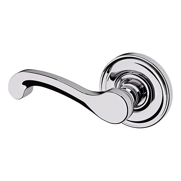 Baldwin Estate 5445V Left Handed Half Dummy Lever with 5048 Rose in Polished Chrome finish