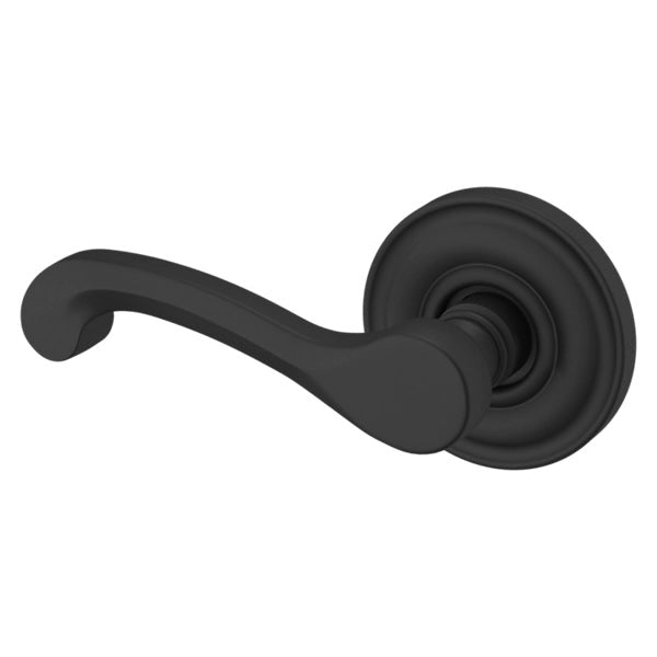 Baldwin Estate 5445V Left Handed Half Dummy Lever with 5048 Rose in Satin Black finish