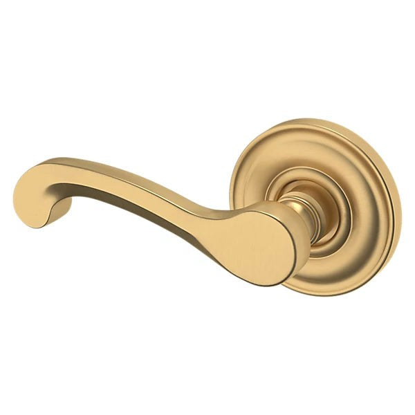 Baldwin Estate 5445V Left Handed Half Dummy Lever with 5048 Rose in Vintage Brass finish