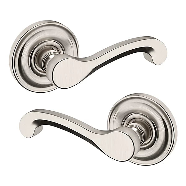 Baldwin Estate 5445V Passage Lever with 5048 Rose in Lifetime Satin Nickel finish