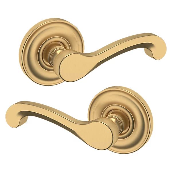 Baldwin Estate 5445V Passage Lever with 5048 Rose in Vintage Brass finish