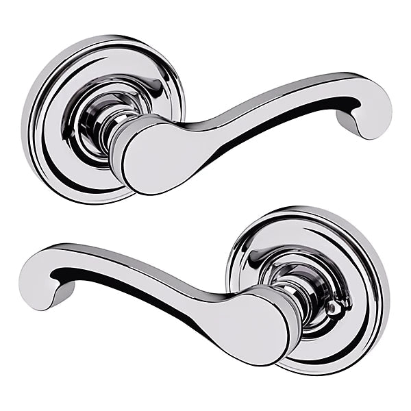 Baldwin Estate 5445V Privacy Lever with 5048 Rose in Polished Chrome finish