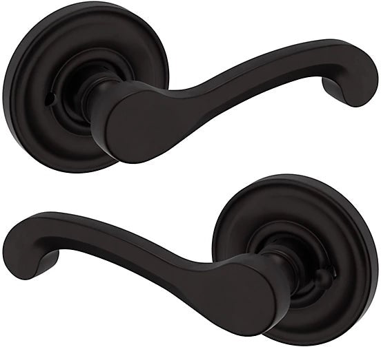 Baldwin Estate 5445V Privacy Lever with 5048 Rosette in Oil Rubbed Bronze finish