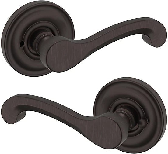 Baldwin Estate 5445V Privacy Lever with 5048 Rosette in Venetian Bronze finish