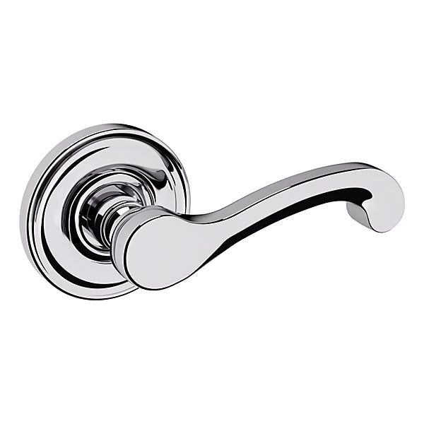 Baldwin Estate 5445V Right Handed Half Dummy Lever with 5048 Rose in Polished Chrome finish