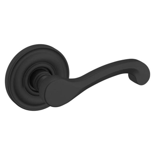 Baldwin Estate 5445V Right Handed Half Dummy Lever with 5048 Rose in Satin Black finish