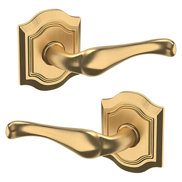 Baldwin Estate 5447V Full Dummy Lever with R027 Rose in Lifetime Satin Brass finish