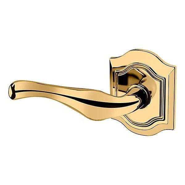 Baldwin Estate 5447V Left Handed Half Dummy Lever with R027 Rose in Lifetime Polished Brass finish