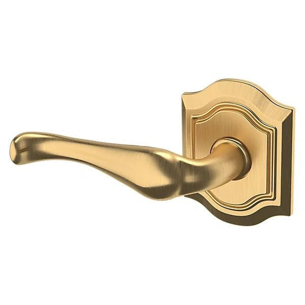 Baldwin Estate 5447V Left Handed Half Dummy Lever with R027 Rose in Lifetime Satin Brass finish