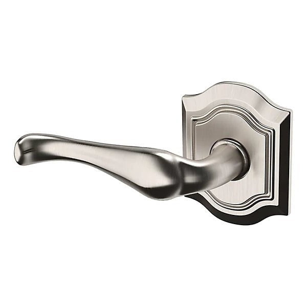 Baldwin Estate 5447V Left Handed Half Dummy Lever with R027 Rose in Lifetime Satin Nickel finish