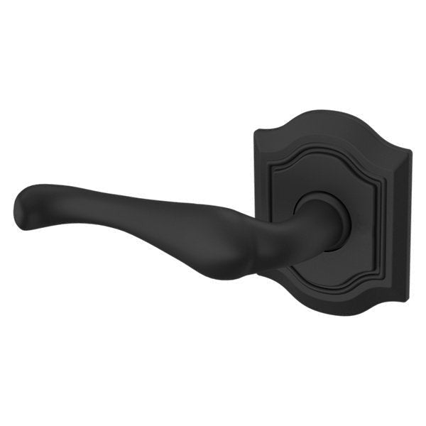 Baldwin Estate 5447V Left Handed Half Dummy Lever with R027 Rose in Satin Black finish