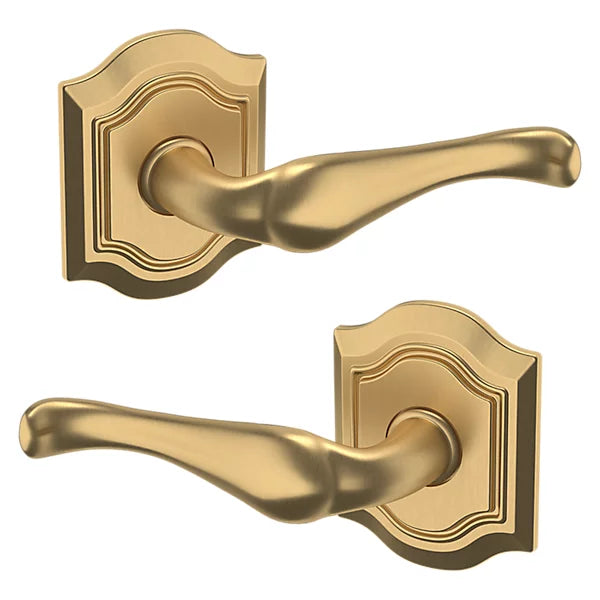 Baldwin Estate 5447V Passage Lever with R027 Rose in Vintage Brass finish