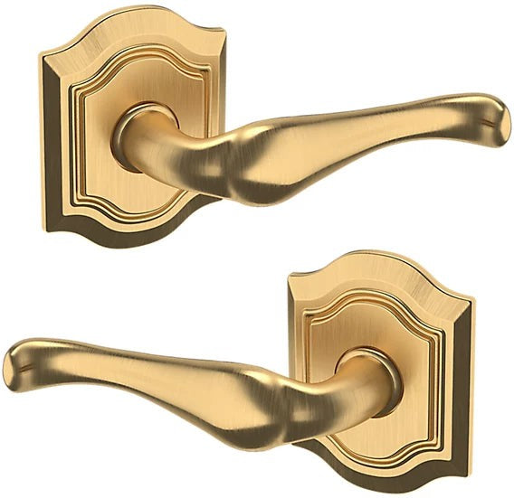 Baldwin Estate 5447V Passage Lever with R027 Rosette in Lifetime Satin Brass finish