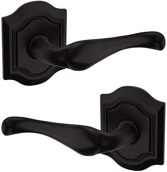 Baldwin Estate 5447V Passage Lever with R027 Rosette in Oil Rubbed Bronze finish