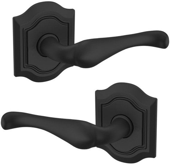 Baldwin Estate 5447V Passage Lever with R027 Rosette in Satin Black finish