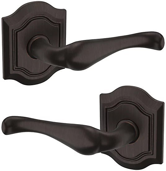 Baldwin Estate 5447V Passage Lever with R027 Rosette in Venetian Bronze finish