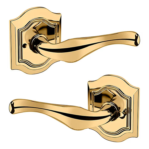 Baldwin Estate 5447V Privacy Lever with R027 Rose in Lifetime Polished Brass finish