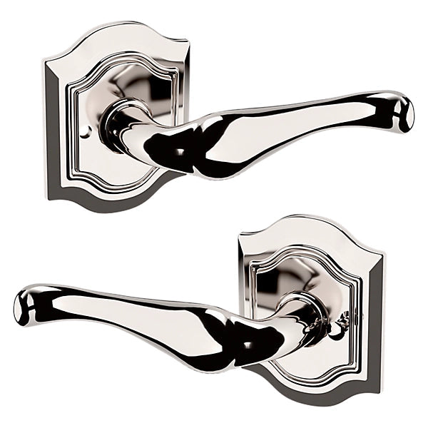Baldwin Estate 5447V Privacy Lever with R027 Rose in Lifetime Polished Nickel finish