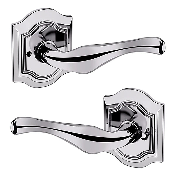 Baldwin Estate 5447V Privacy Lever with R027 Rose in Polished Chrome finish
