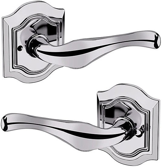 Baldwin Estate 5447V Privacy Lever with R027 Rosette in Polished Chrome finish