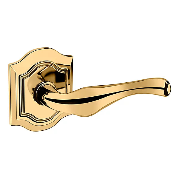 Baldwin Estate 5447V Right Handed Half Dummy Lever with R027 Rose in Lifetime Polished Brass finish