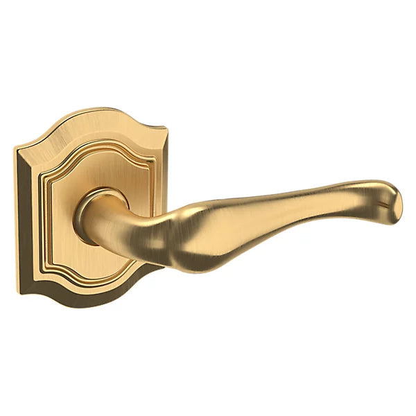 Baldwin Estate 5447V Right Handed Half Dummy Lever with R027 Rose in Lifetime Satin Brass finish