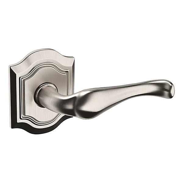 Baldwin Estate 5447V Right Handed Half Dummy Lever with R027 Rose in Lifetime Satin Nickel finish