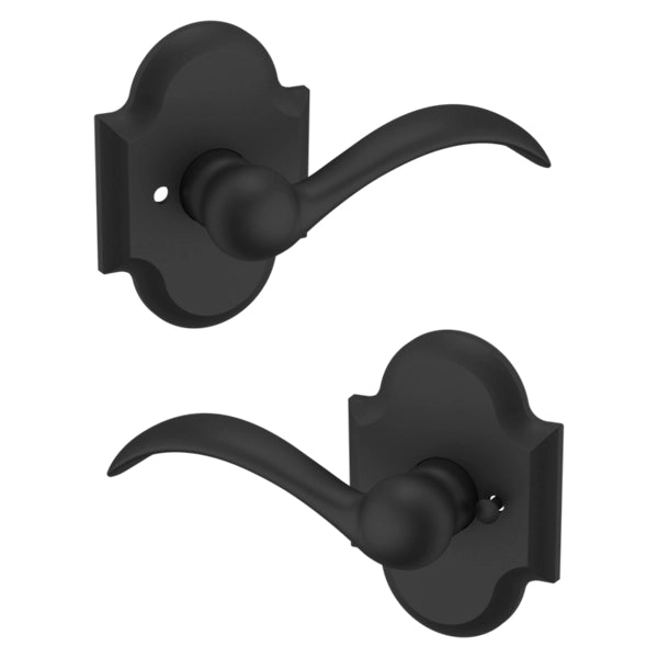 Baldwin Estate 5452V Privacy Lever with R030 Rose in Satin Black finish