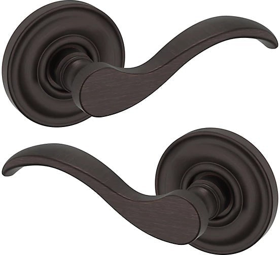 Baldwin Estate 5455V Full Dummy Lever with 5048 Rosette in Venetian Bronze finish