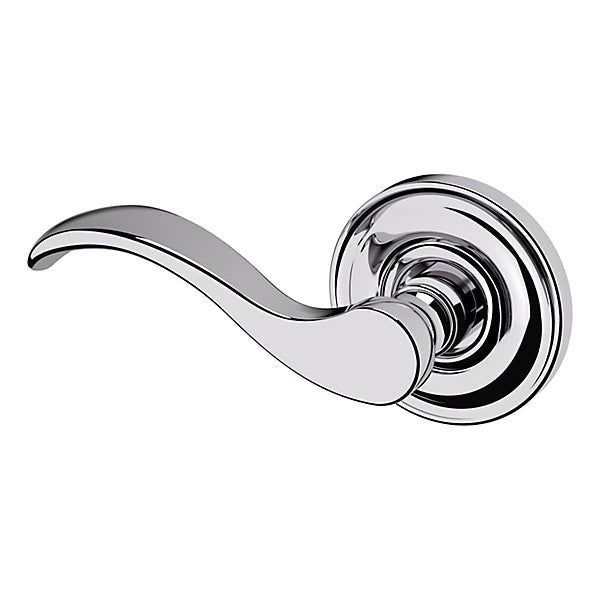 Baldwin Estate 5455V Left Handed Half Dummy Lever with 5048 Rose in Polished Chrome finish