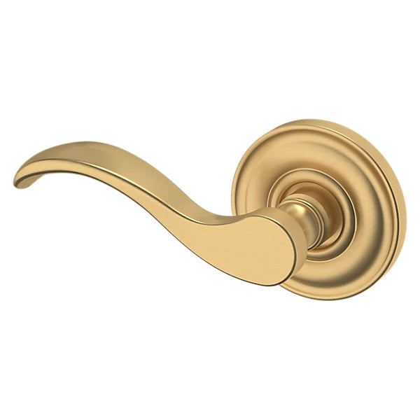 Baldwin Estate 5455V Left Handed Half Dummy Lever with 5048 Rose in Vintage Brass finish