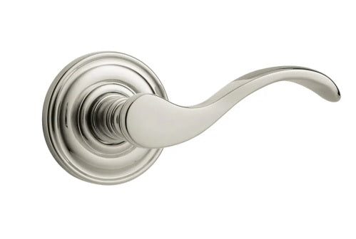 Baldwin Estate 5455V Passage Lever with 5048 Rose in Lifetime Polished Nickel finish