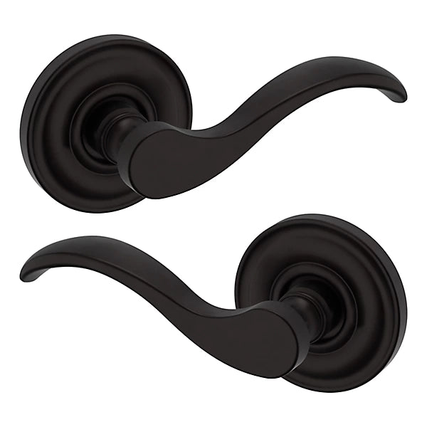 Baldwin Estate 5455V Passage Lever with 5048 Rose in Oil Rubbed Bronze finish