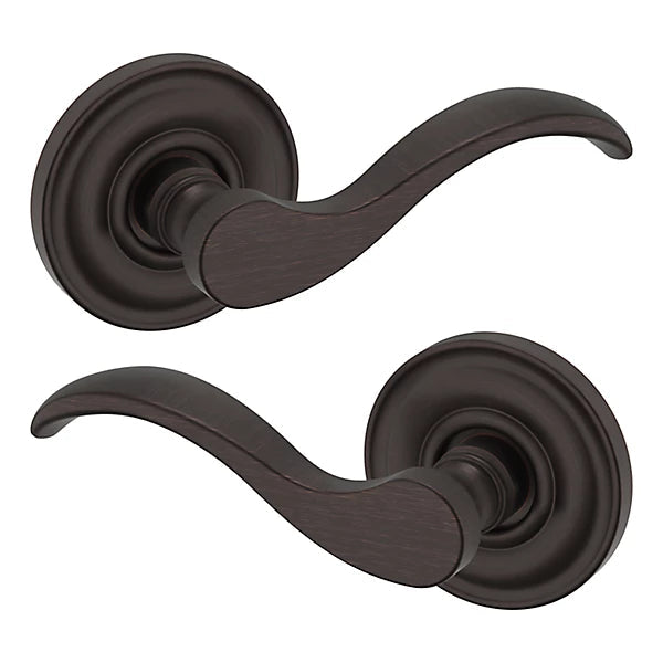 Baldwin Estate 5455V Passage Lever with 5048 Rose in Venetian Bronze finish