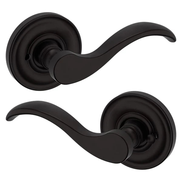Baldwin Estate 5455V Privacy Lever with 5048 Rose in Oil Rubbed Bronze finish