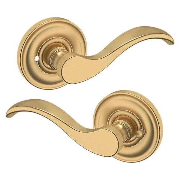 Baldwin Estate 5455V Privacy Lever with 5048 Rose in Vintage Brass finish